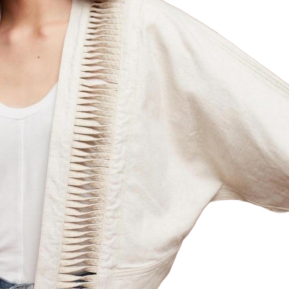*HP 2/10/24 * Anthropologie Hei Hei Cropped Jacket - Beige - XS/S -NWT - Picture 10 of 16